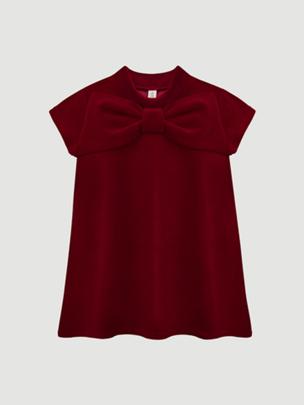 Велюровое платье Mjölk Red, с бантом