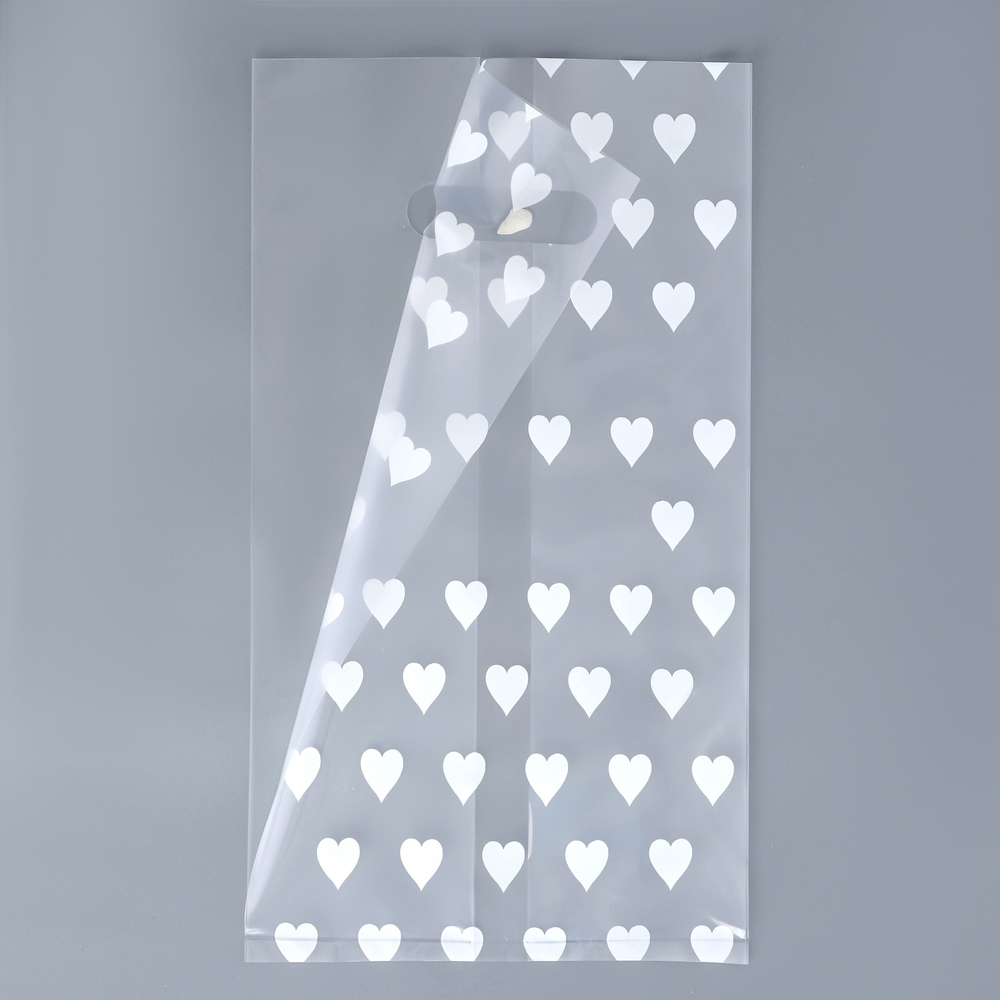 Пакет под кулич/торт/бенто Сердечки. (Дно 18х18см)