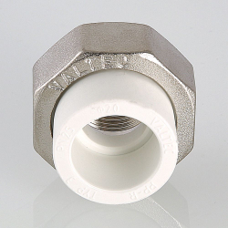 Муфта разъемная американка ППР 25 х 1" ВР VALTEC PP-R полипропиленовая белая VTp.762.0.02506