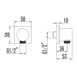 Подключение  для душевого шланга Lemark LM3783GM
