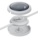Кабель USB-C - C+L+M Baseus Free2Draw Retractable Crystal Charging+Data 100W 1.1m - Moon White