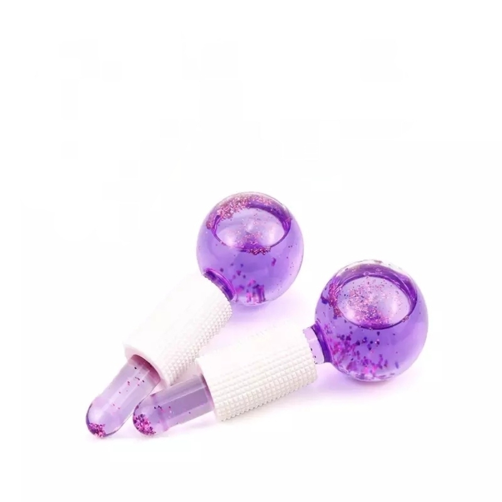 Массажер ледяной "ICE GLOVES" facial treatment, криосфера криомассажер для лица и тела с резиновой ручкой, 2шт комплект
