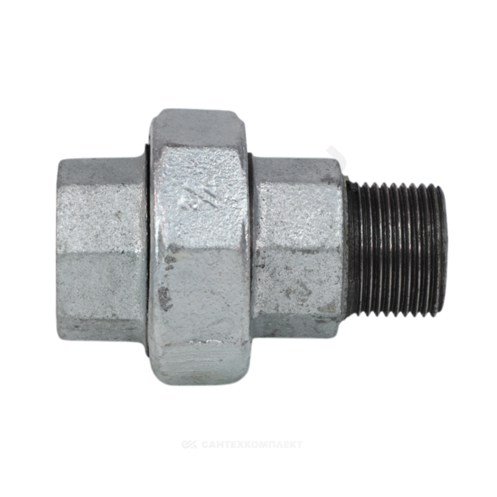 Соединитель прямой американка чугун оц Ду 40 (1 1/2") ВР/НР Fittex PLUS