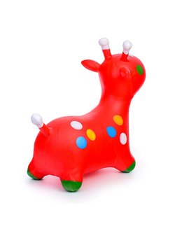 Прыгун Жираф в горох цвет красный