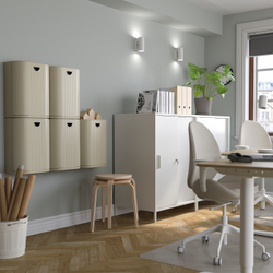 IKEA GÅRDSBUTIK  (ИКЕА ГÅРДСБУТИК)  -  Пластиковая корзина с крышкой, серо-бежевый, 21 л