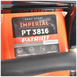 Бензопила PATRIOT "PT 3816", IMPERIAL 2л.с. антивибрация, плавный пуск, шаг цепи 3/8 дюймов