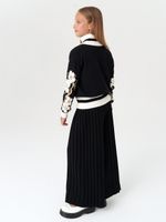 Кардиган для девочки на молнии в школу AT1070 черный