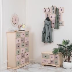 Вешалка настенная Пандора 9 Айвори Акварель