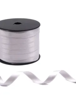 Лента атласная, 10 мм, серый 166