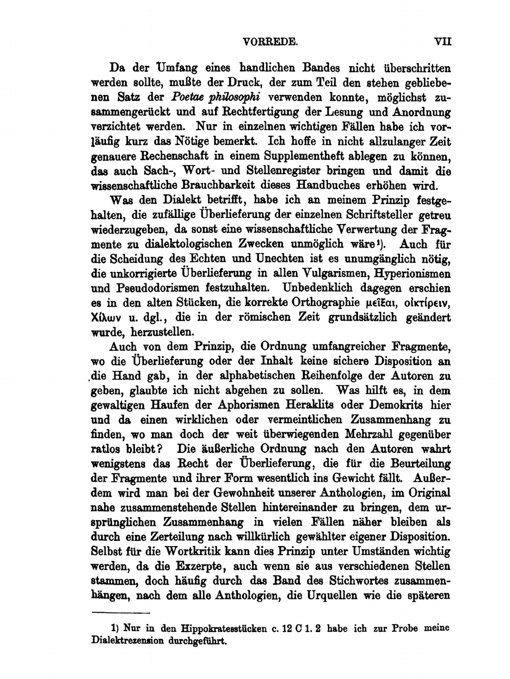 Die Fragmente der Vorsokratiker, griechisch und deutsch. Band 1 | Hermann Diels