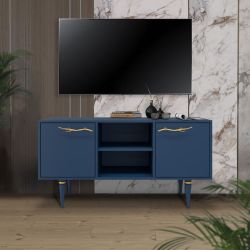 Тумба под ТВ Арт Колор matte 117см Классик Сильвер Королевский синий матовый