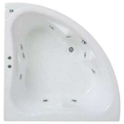 Ванна акриловая BAS Империал 1500х1500 с гидромассажем и каркасом