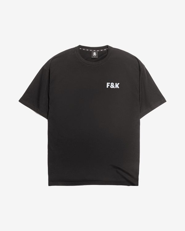 Футболка оверсайз F&K темно-серая - фото 1