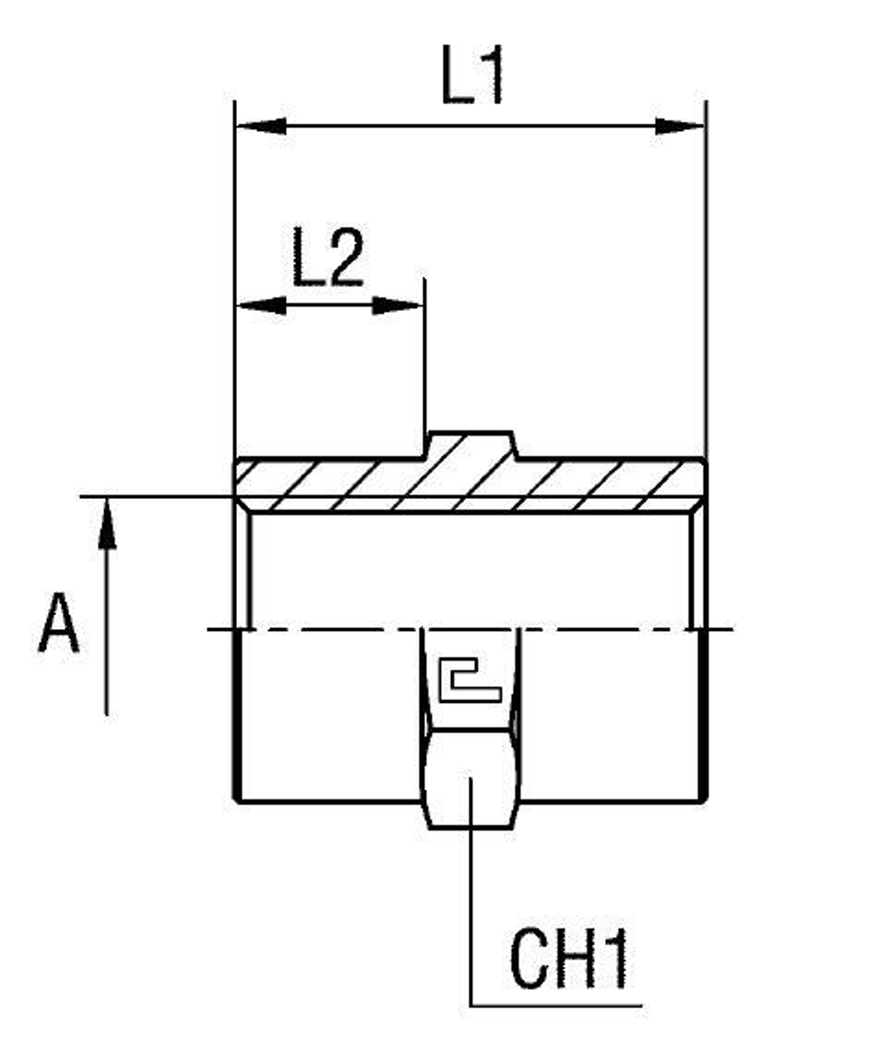 Соединение PS 22х1.5 - 22х1.5