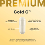 California Gold Nutrition, Gold C™, витамин C класса USP, 1000 мг, 60 растительных капсул