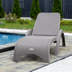 Шезлонг RATTAN Цвет: Серый