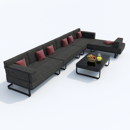 Лаунж зона угловая Ideal Patio ТЕСОРА маренго - каркас карбон