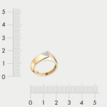 Кольцо женское из комбинированного золота 585 пробы с фианитами (арт. дф110980рл)