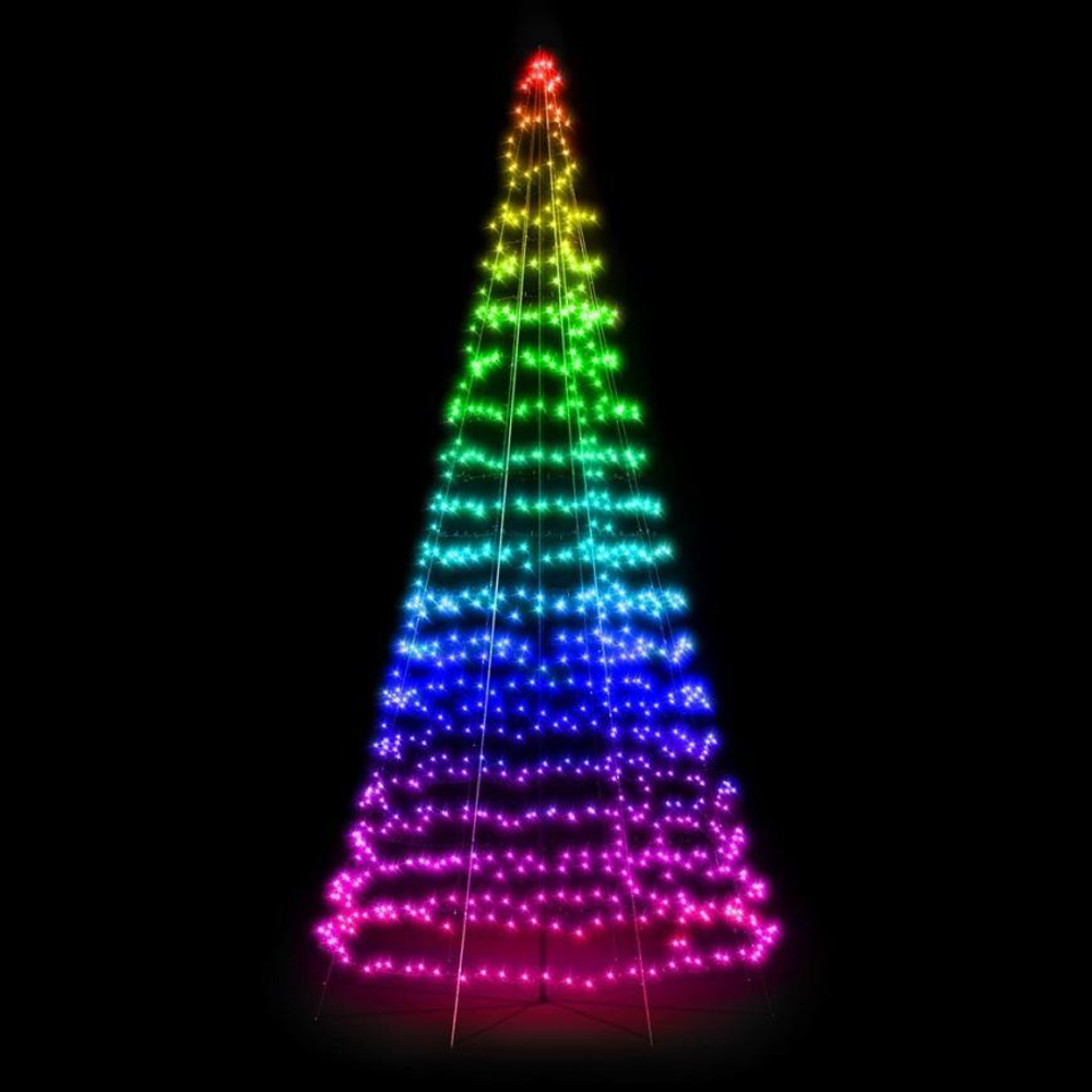 Умная уличная гирлянда «Конусная ёлка» Twinkly Light Tree 3D, RGB + W (4 м, 750 светодиодов) Generation II