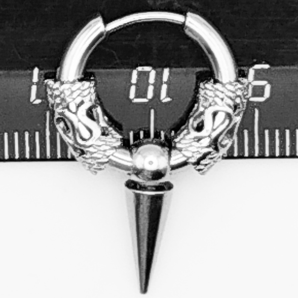 Серьга кольцо (1шт)  диаметр 14мм для пирсинга уха. Медицинская сталь.