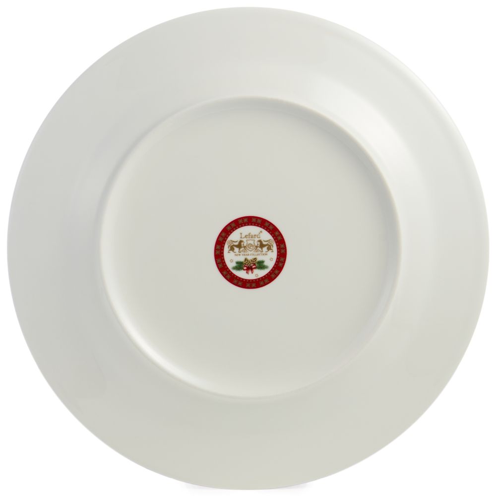ТАРЕЛКА ОБЕДЕННАЯ LEFARD "ДЕД МОРОЗ" 27 СМ КРАСНАЯ (КОР=18ШТ.)