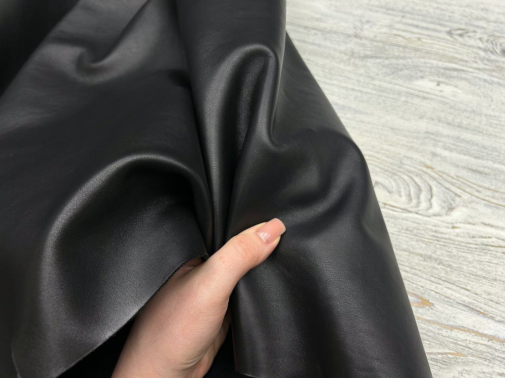 Nappa Selena Nero (1,4-1,6 мм), цв. Черный, натуральная кожа