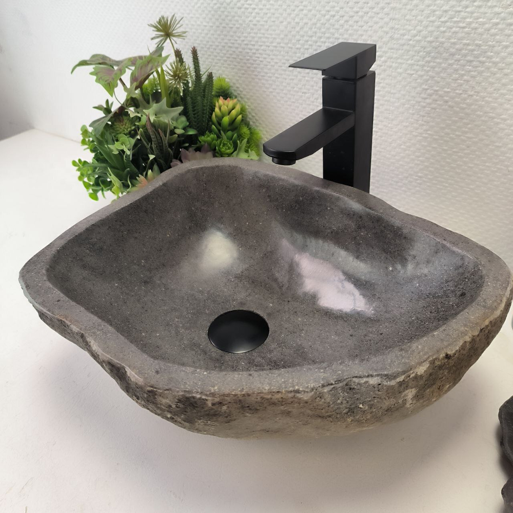 Раковина из речного камня RS-62803 (42*32*15) 55