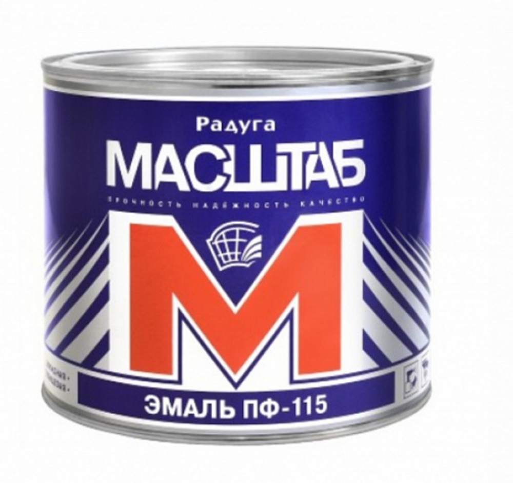 Эмаль ПФ-115 желтая МАСШТАБ Радуга 0,8кг
