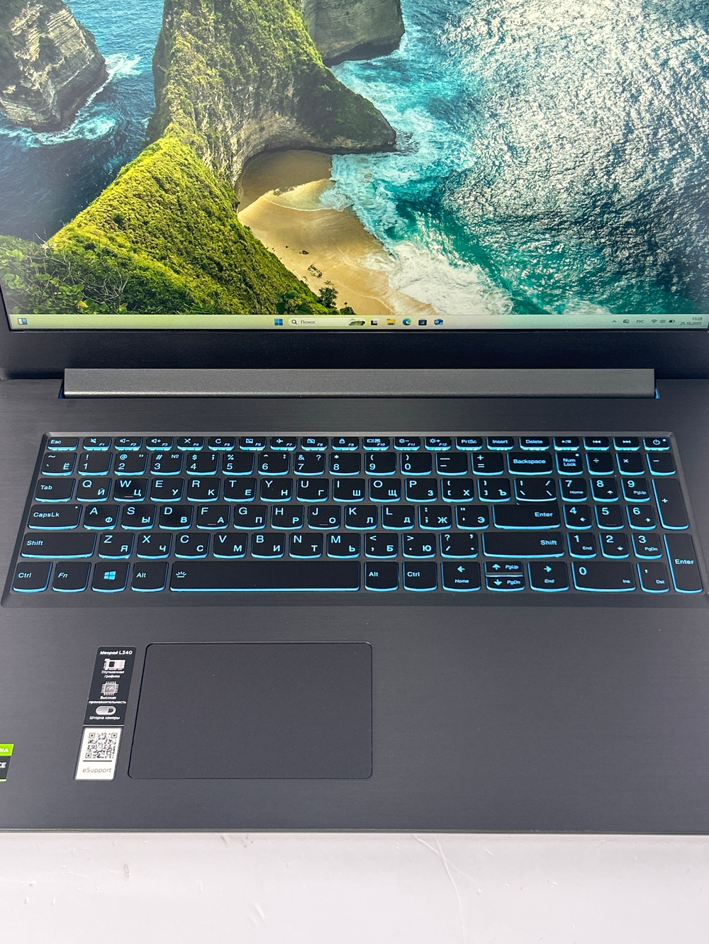 Ноутбук Lenovo Ideapad L340-17IRH Gaming (81LL00KMRK) 17.3"/Intel Core i5 9300HF/RAM 8 GB/SSD 256 GB/HDD 1024 GB/NVIDIA GeForce GTX 1650 4gb/1920х1080/IPS/Windows 11/Подсветка кл-ры:LED/черный. Состояние: C1