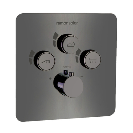 Встраиваемый термостатический смеситель для душа на 3 выхода RS SMART 85T301SGR графит