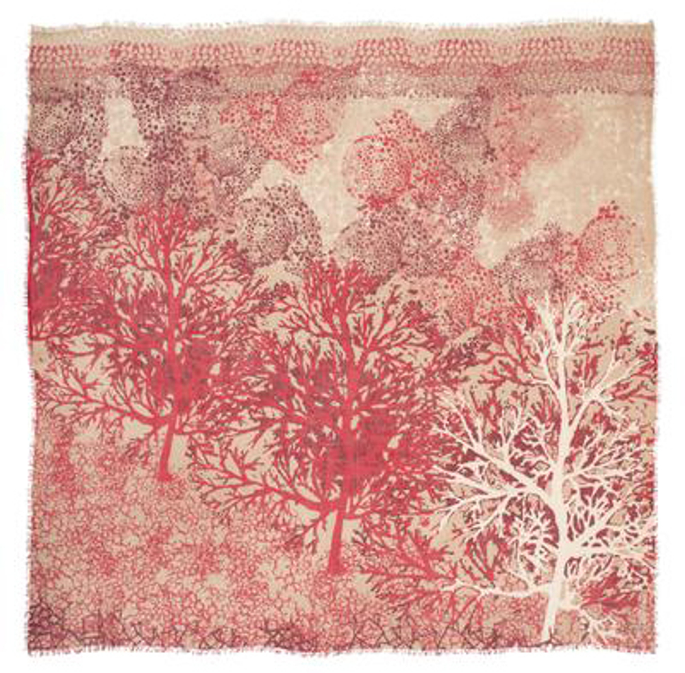 Шаль 140x140 Petrusse Solitude Rouge