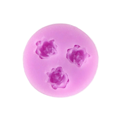 Молд силиконовый «Три малых розы», 5 см