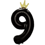 Шар фольгированный Цифра 9 115 см (Черный)