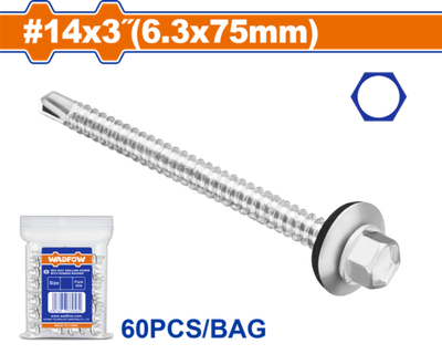 Шестигранный винт с резиновой шайбой