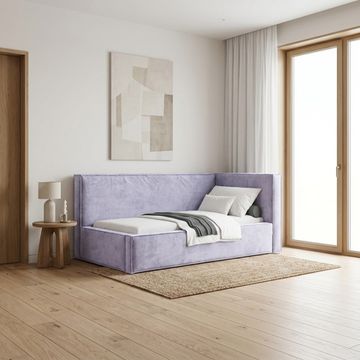 Кровать Бевер ПРАВАЯ 140 с  ортопедическим основанием без ПМ - Небби/Nebby 217