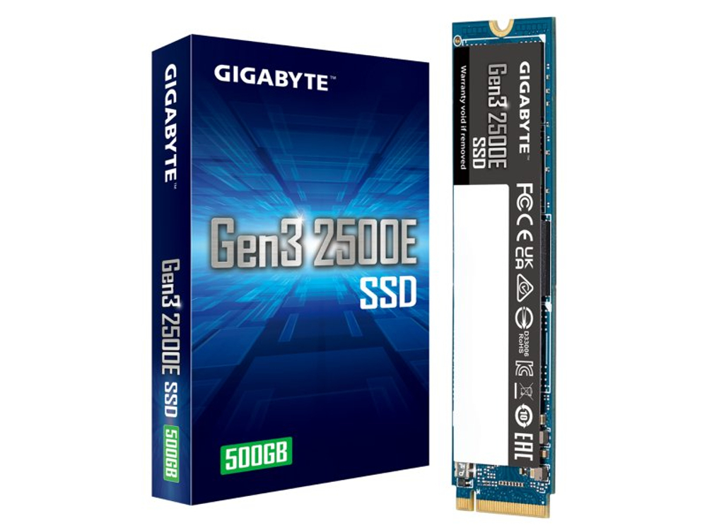 SSD накопитель Gigabyte G325E500G 500ГБ, M.2 2280, PCIe 3.0 x4, NVMe [G325E500G]