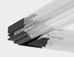 Ambrella Коннектор угловой 90° для шинопровода в натяжной потолок системы крепления Гарпун Magnetic standard 48V 10mm Track System GL1981