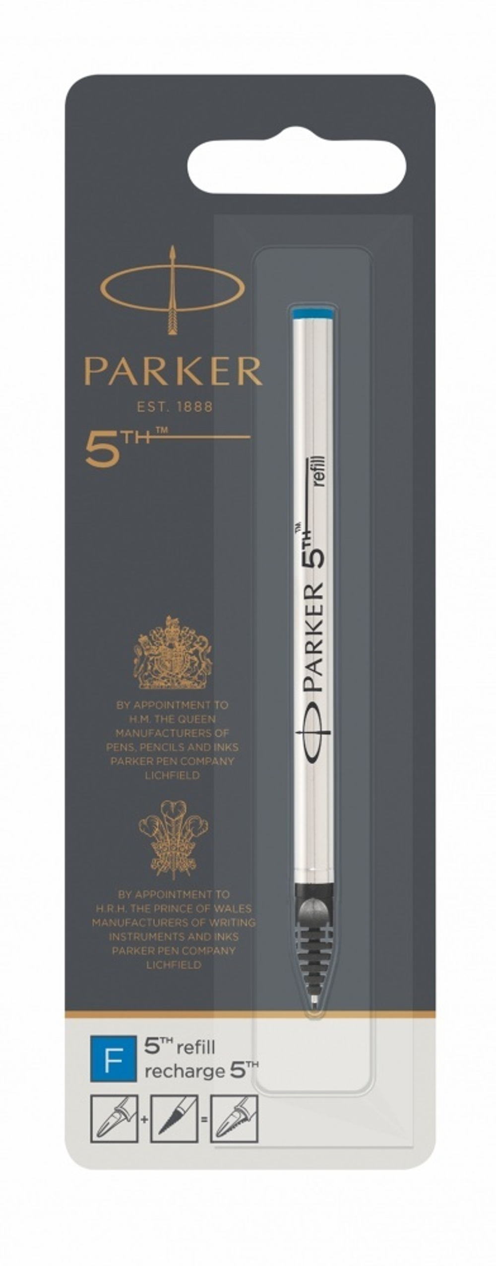 Стержень для ручки Parker 5th INGENUITY Синий, F в блистере.