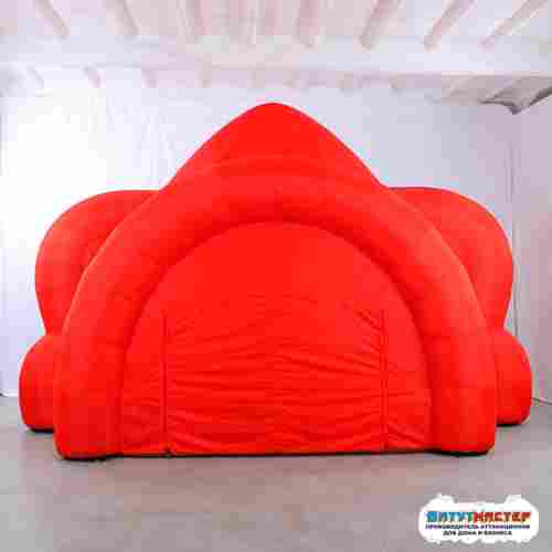 Надувная концертная сцена хохлома «Красный кокошник», 9×4,7×6 м