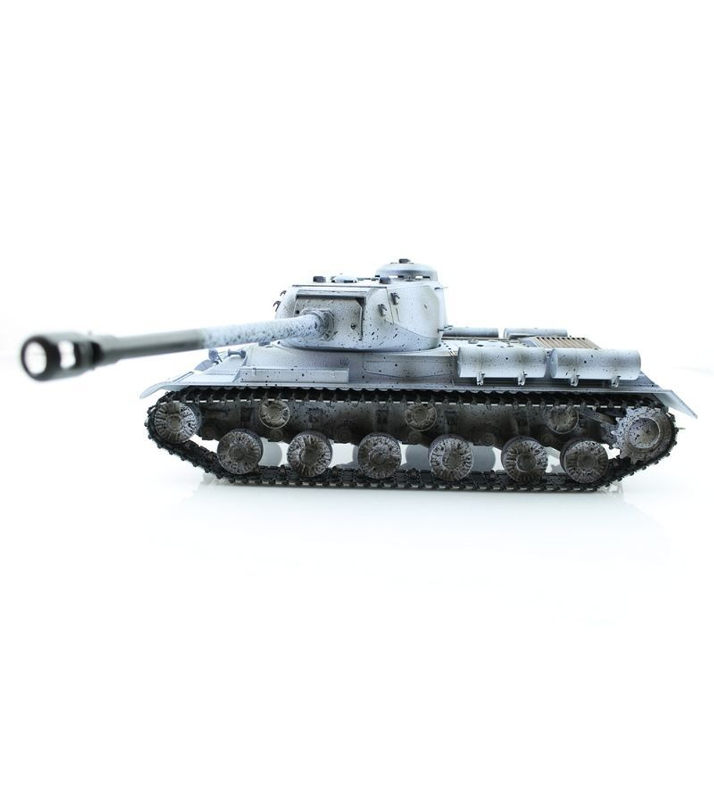 Р/У танк Taigen 1/16 ИС-2 модель 1944, СССР, зимний, (для ИК танк. боя) 2.4G, деревянная коробка