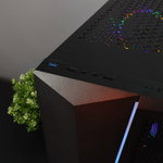 Корпус TESLA TSL-100, Без БП, ATX, RGB, чёрный, 4xRGB FAN, 2xUSB2, 1xUSB3, бок: закалённое стекло (TSL-100-4FB-RGB)