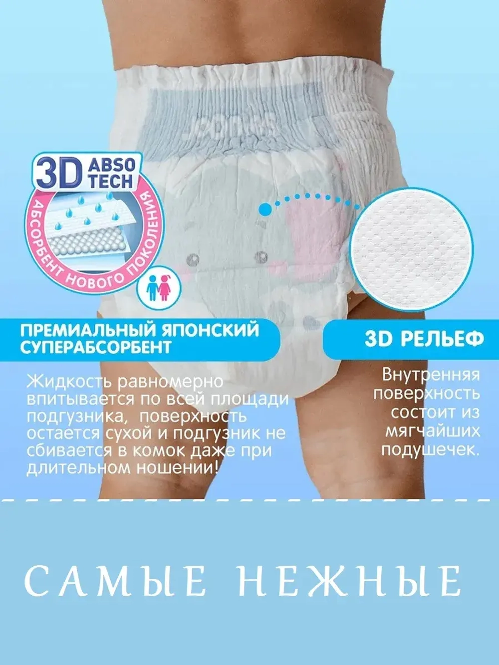 Подгузники Joonies Premium soft М (6-11 кг) 58 шт