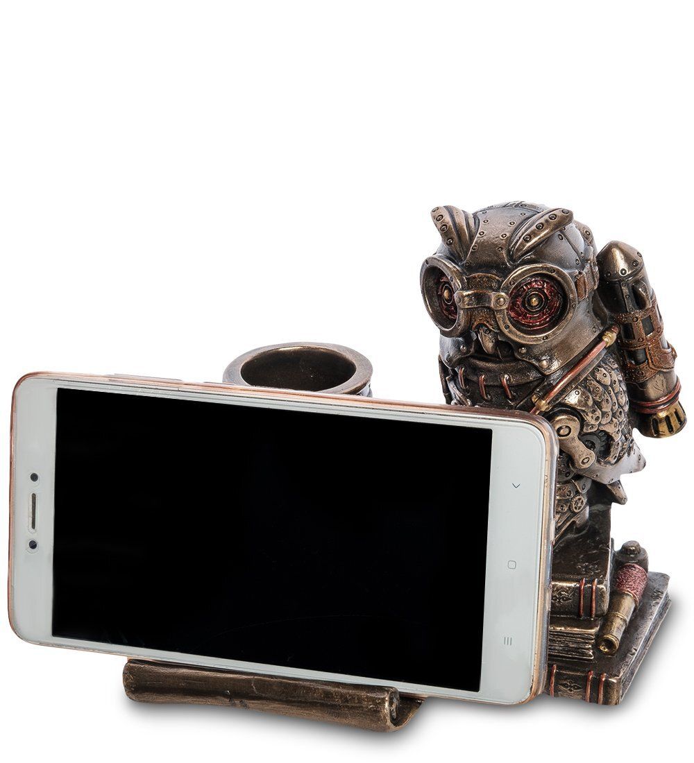 Veronese WS-1063 Подставка для телефона и ручек в стиле Стимпанк «Сова»