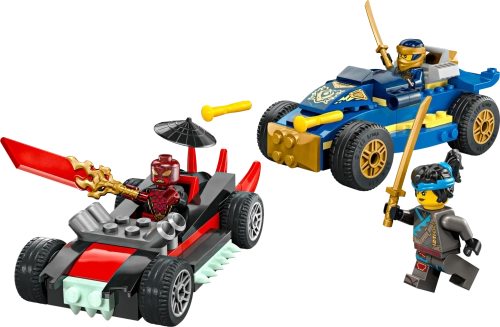 Конструктор LEGO Ninjago 71840 Дуэль гоночных автомобилей Rogue и Drix