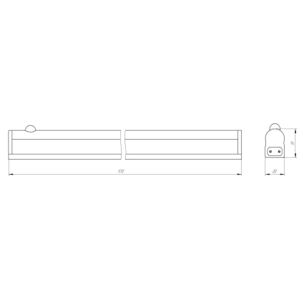Линейный светодиодный светильник ЭРА LLED-02-08W-4000-MS-W 8Вт 4000K L574мм с датчиком движения | Бытовые светодиодные линейные светильники