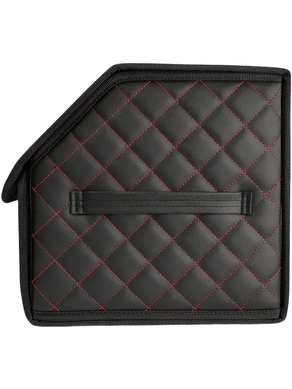 Органайзер в багажник LION Экокожа Ромб размер 70*30*30см черный/красный