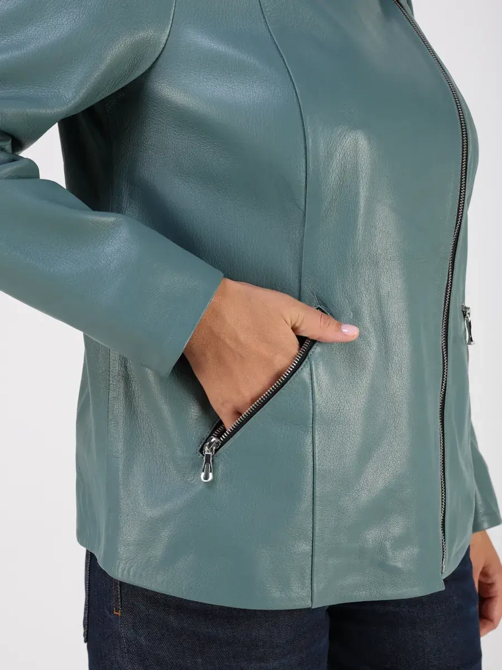 Кожаная куртка демисезонная косуха