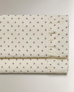 ZARA HOME ДЕТСКАЯ ПРОСТЫНЯ С ОБОРКАМИ, ЭКРЮ