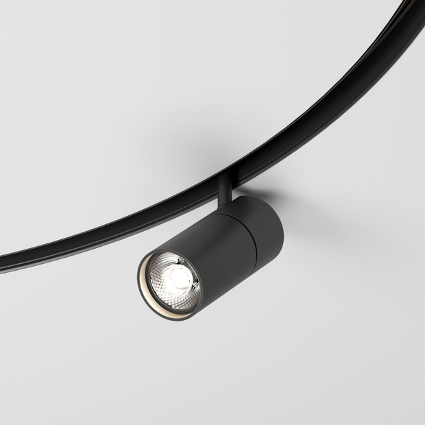 Slim Magnetic Трековый поворотный светильник для радиусного шинопровода 12W 4200K Comfi чёрный Ø 1200мм 85189/01