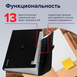 Папка-портфель пластиковая BRAUBERG А4 (332х245х35 мм) 13 отделений фактура диагональ черная (3 штуки в упаковке)